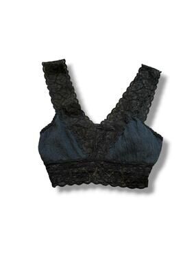 Vintage Unlined Black Lace Bralette